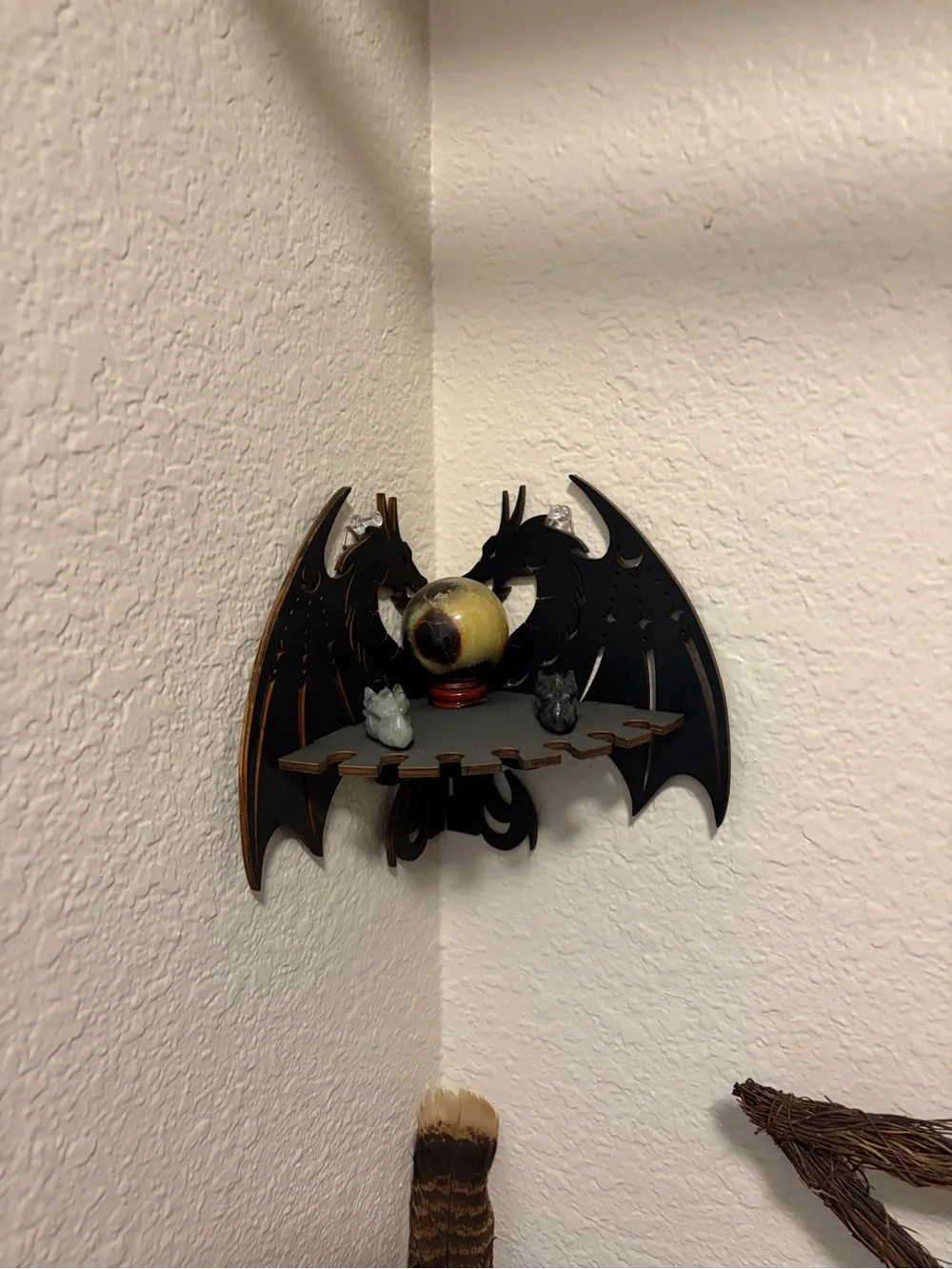 Black Dragon Wall Shelf - Home Wall Decor